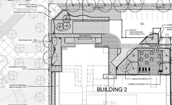 Construction site plan for project from page 8 of the file '2022-08-30 - Design Brief - D07-12-22-0127 (2)'