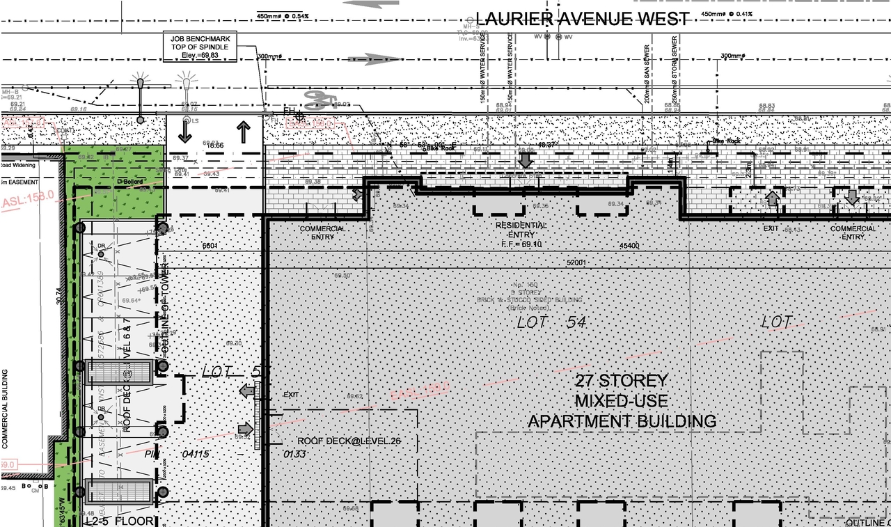Construction site plan for project from page 10 of the file '2022-11-01 - Formal UDRP Presentation - D07-12-22-0128'