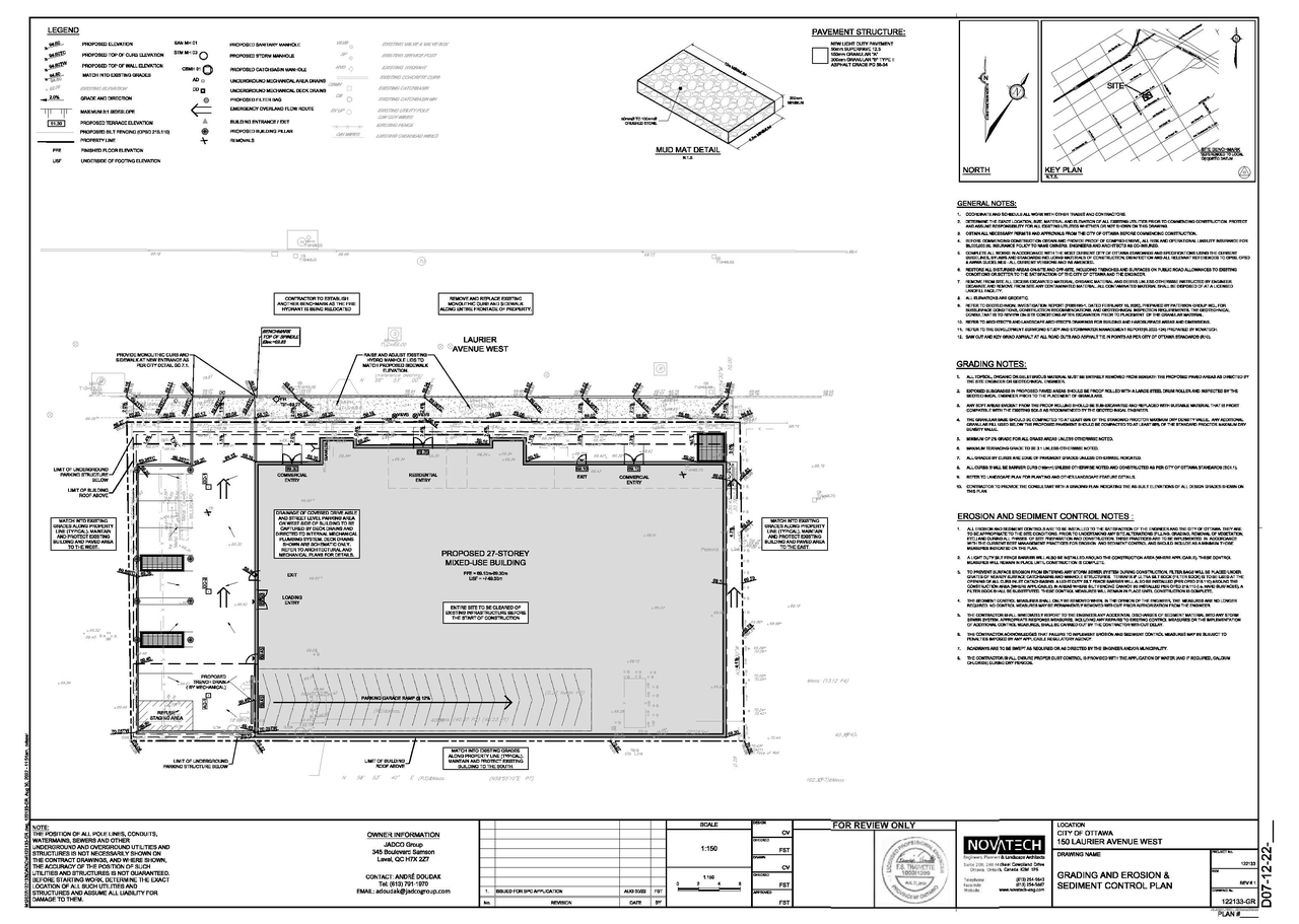 Construction site plan for project from page 30 of the file '2022-11-01 - Formal UDRP Presentation - D07-12-22-0128'