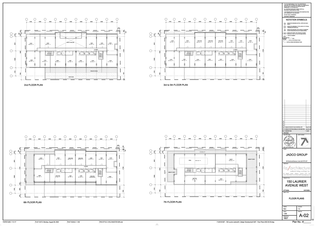 Construction site plan for project from page 2 of the file '2022-09-01 - Floor Plans - D07-12-22-0128'