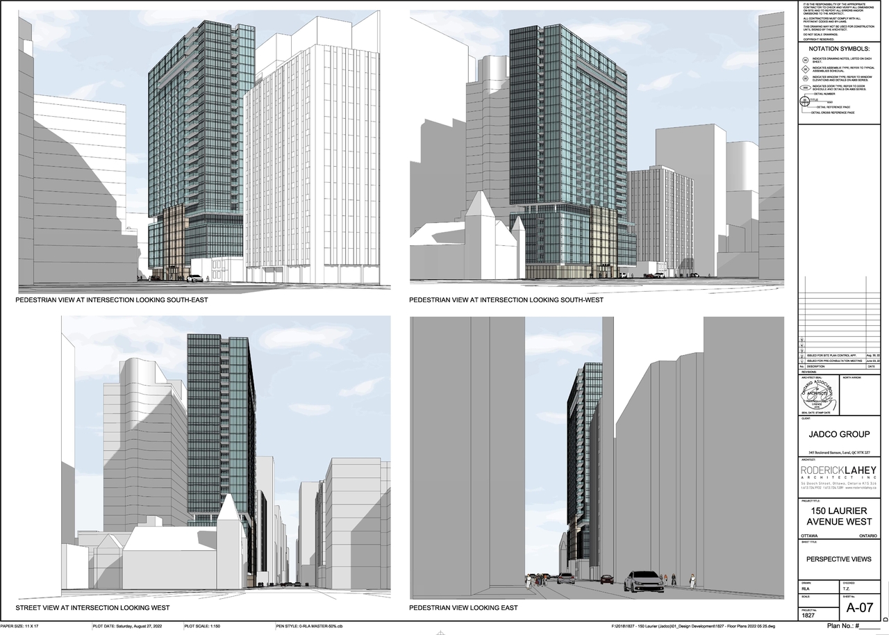 Rendering of building from page 1 of the file '2022-09-01 - Perspective Views - D07-12-22-0128'
