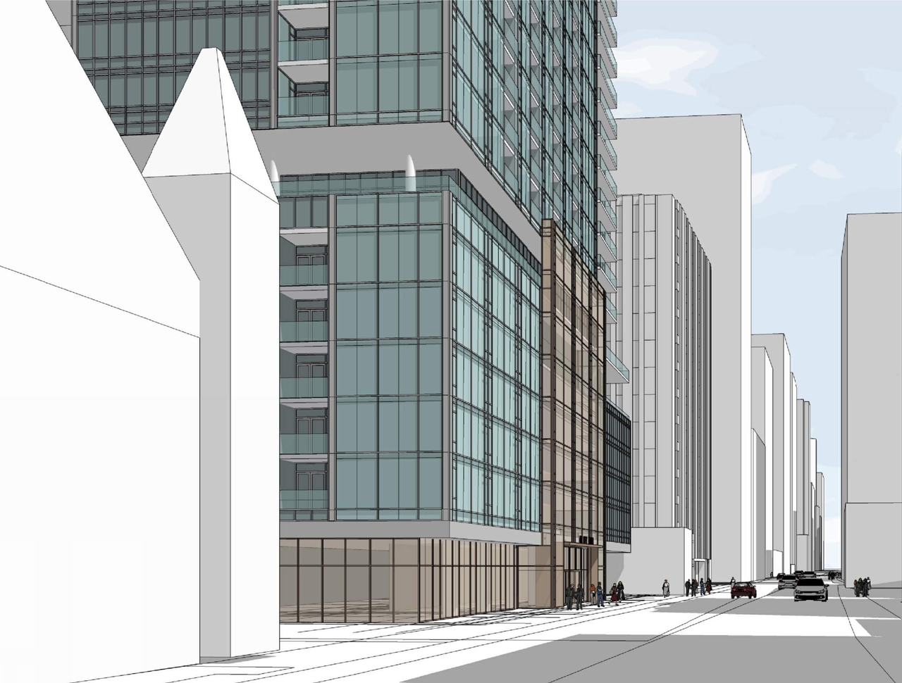 Rendering of building from page 2 of the file '2022-09-01 - Perspective Views - D07-12-22-0128'