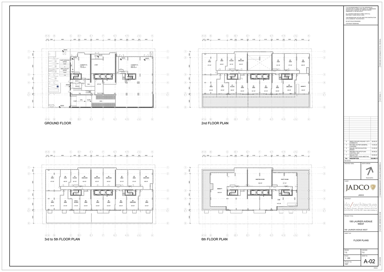 Floor plan for project from page 2 of the file '2023-07-13 - Elevation, Floor, Sunshade, Perspectives Plans - D07-12-22-0128'