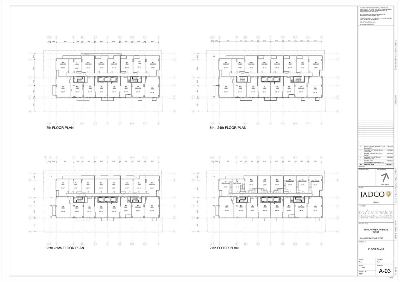 Floor plan for project from page 3 of the file '2023-07-13 - Elevation, Floor, Sunshade, Perspectives Plans - D07-12-22-0128'