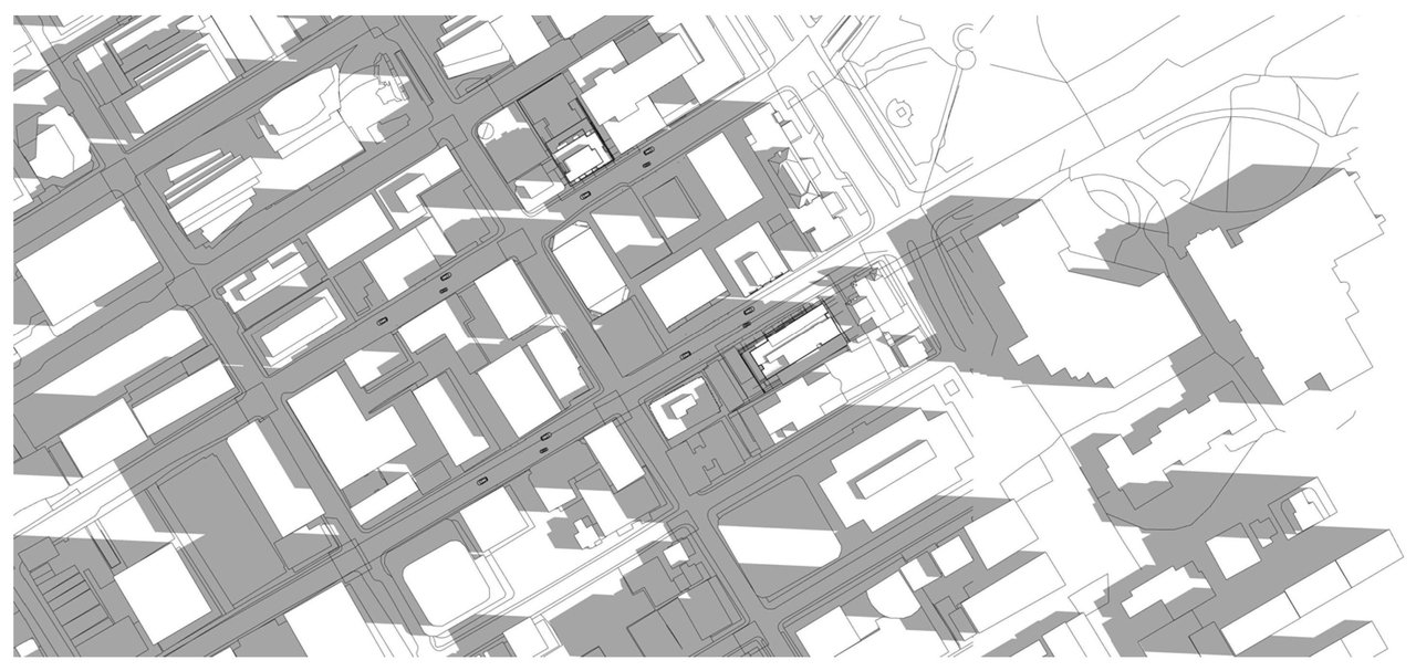 Construction site plan for project from page 7 of the file '2023-07-13 - Elevation, Floor, Sunshade, Perspectives Plans - D07-12-22-0128'