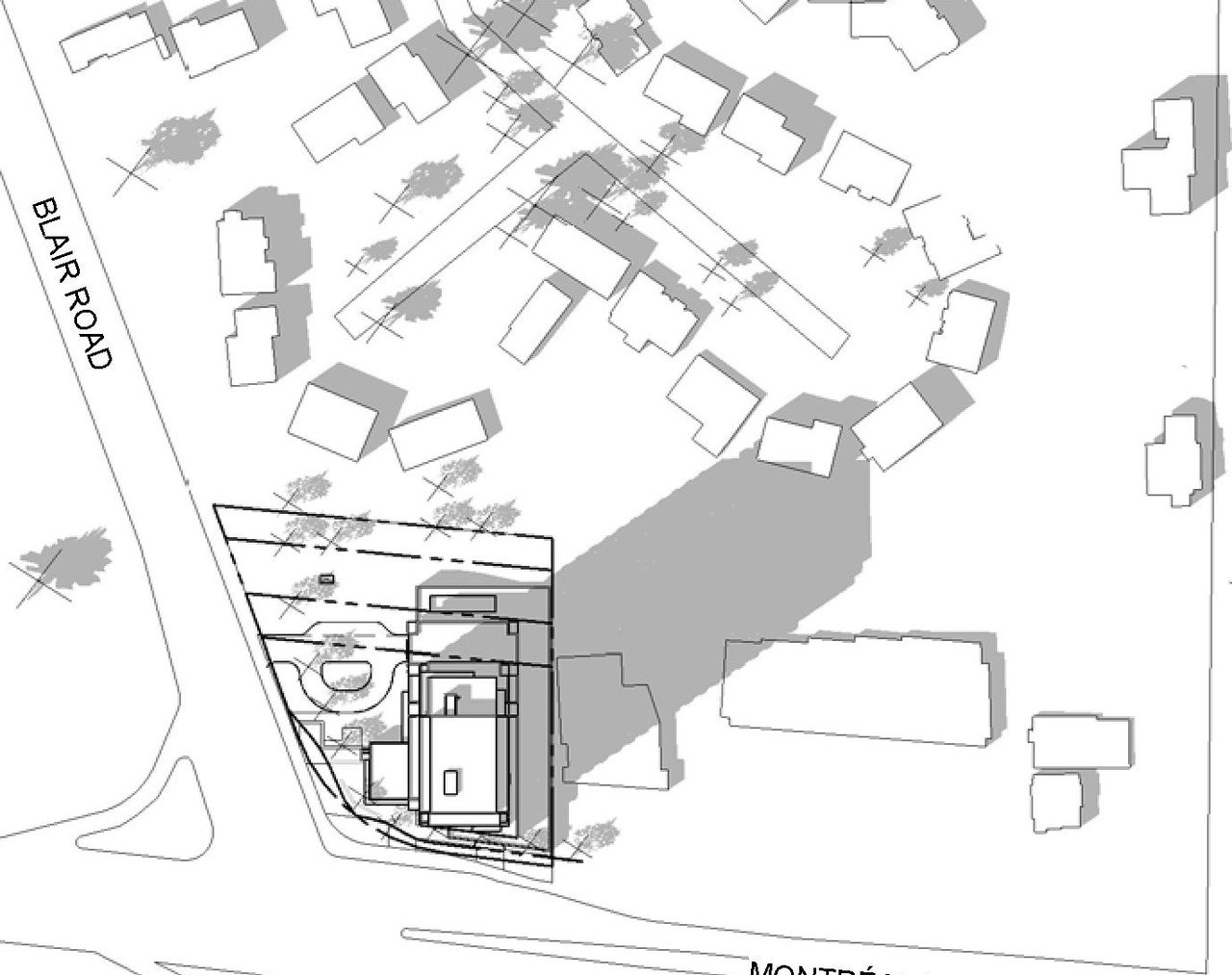 Construction site plan for project from page 16 of the file '2023-04-14 - Floor, Sun, Elevation, Views Plans - D07-12-22-0132'