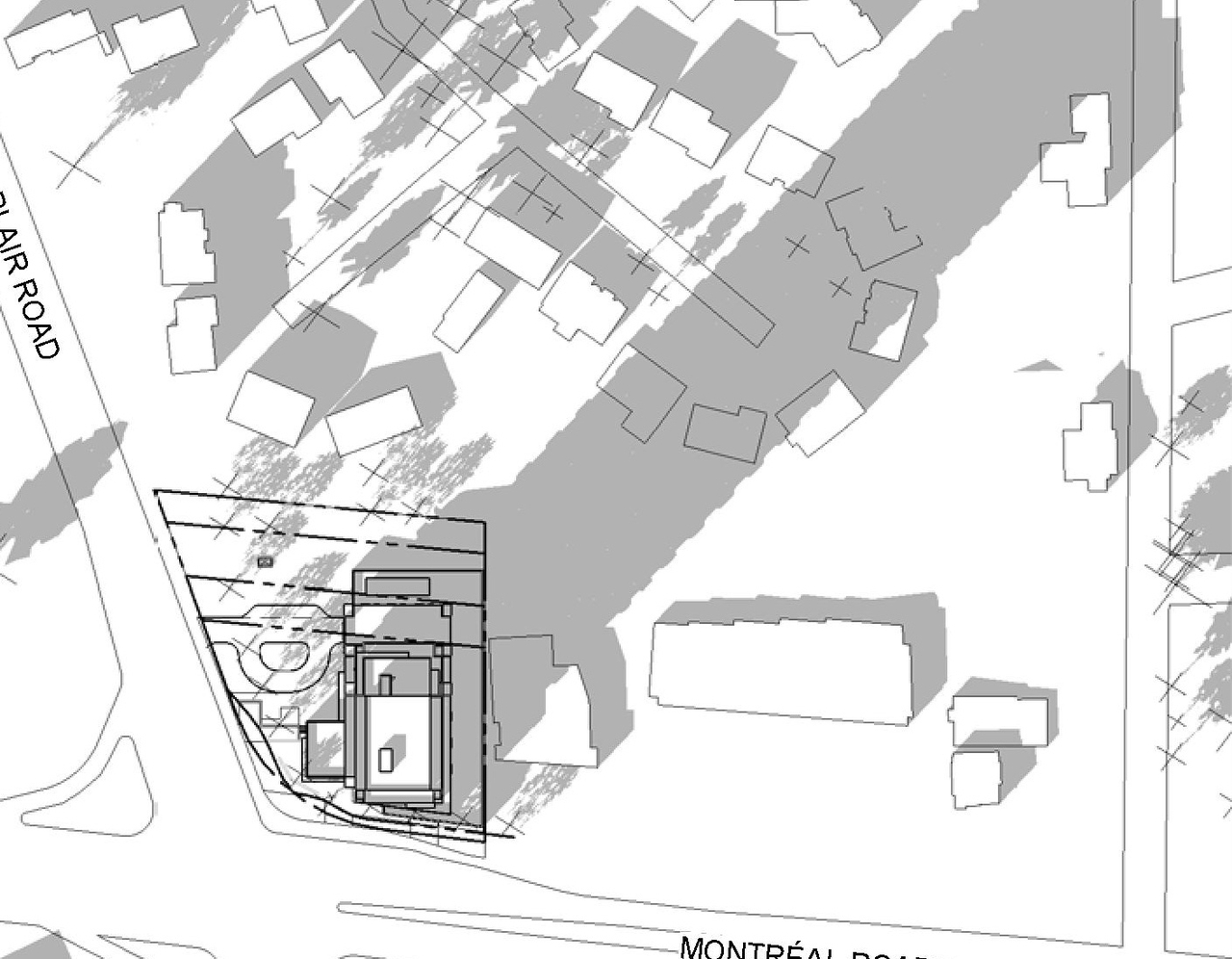 Construction site plan for project from page 17 of the file '2023-04-14 - Floor, Sun, Elevation, Views Plans - D07-12-22-0132'
