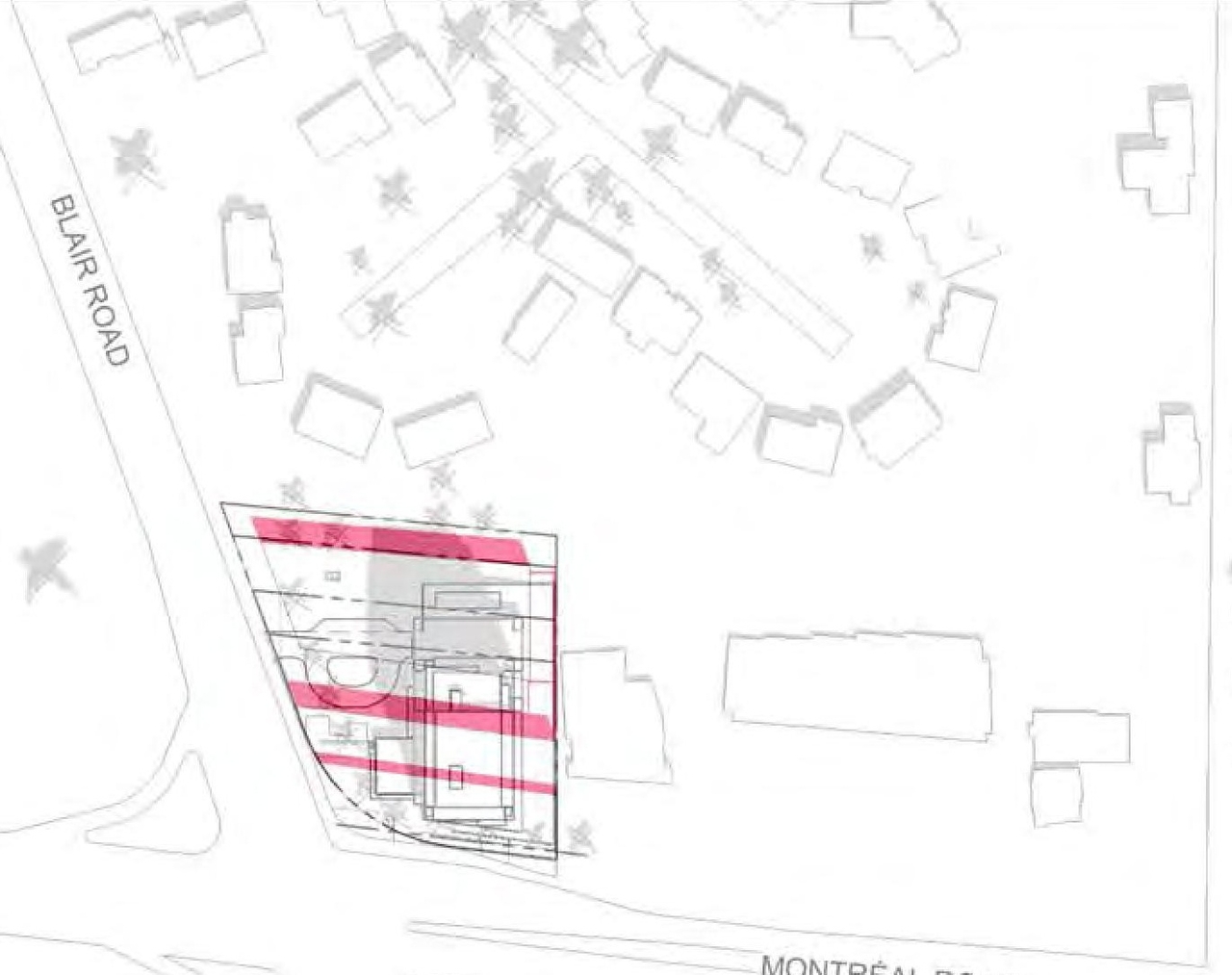 Construction site plan for project from page 18 of the file '2023-04-14 - Floor, Sun, Elevation, Views Plans - D07-12-22-0132'