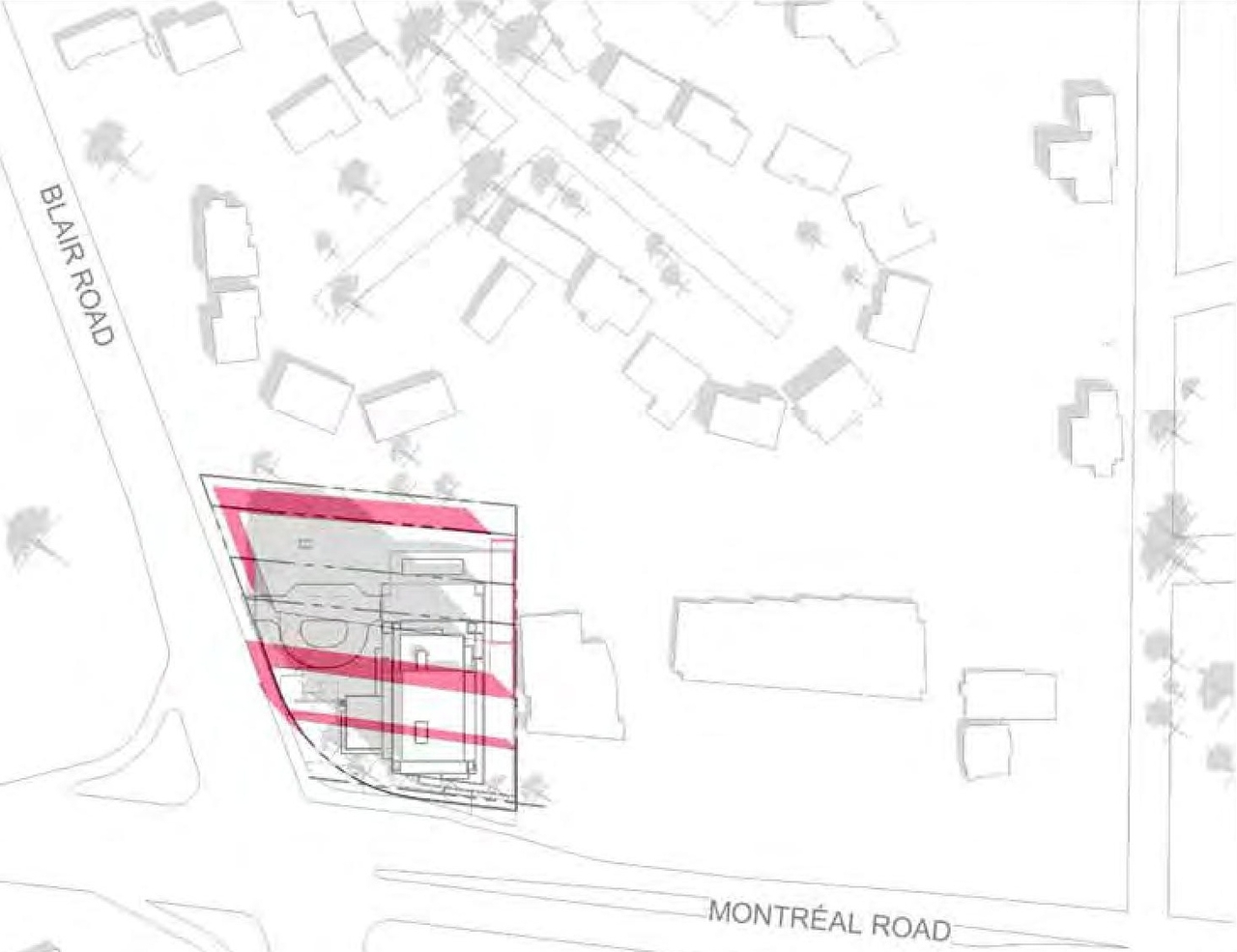 Construction site plan for project from page 18 of the file '2023-04-14 - Floor, Sun, Elevation, Views Plans - D07-12-22-0132'