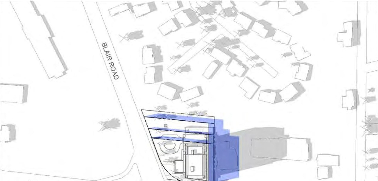 Construction site plan for project from page 22 of the file '2023-04-14 - Floor, Sun, Elevation, Views Plans - D07-12-22-0132'