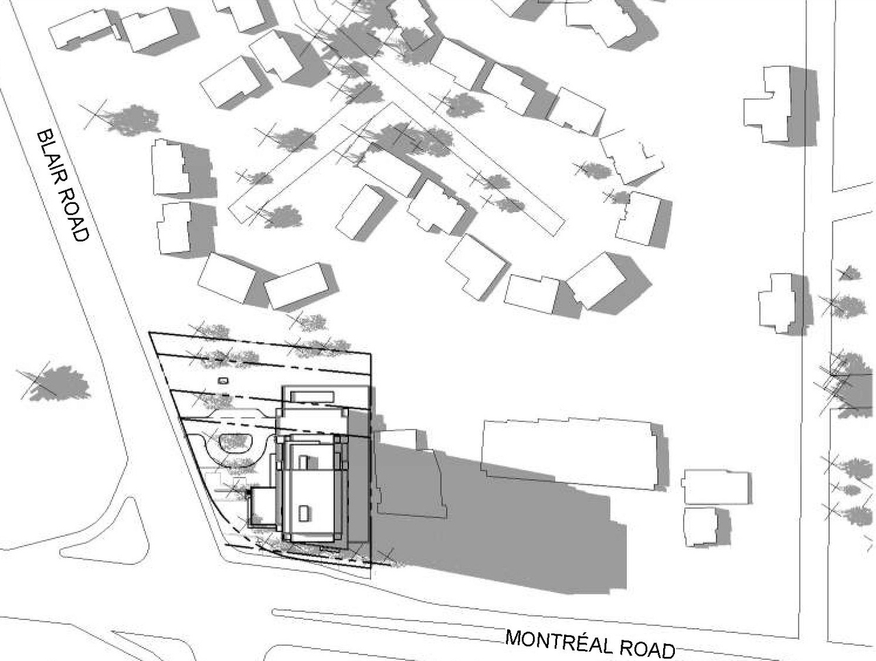 Construction site plan for project from page 14 of the file '2022-09-01 - Floor & Elevations & View Plans - D07-12-22-0132'