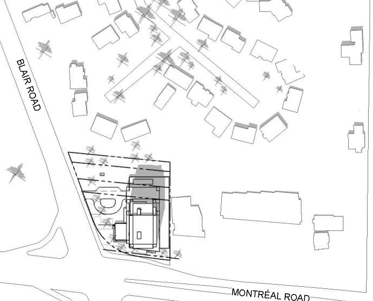 Construction site plan for project from page 14 of the file '2022-09-01 - Floor & Elevations & View Plans - D07-12-22-0132'