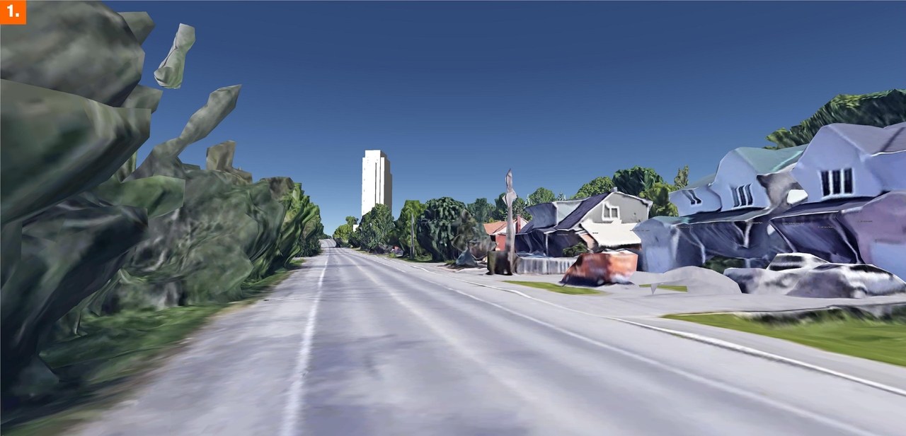 Rendering of building from page 2 of the file '2022-09-01 - View Analysis - Proposed Design with Combined with Key Plan - D07-12-22-0132'