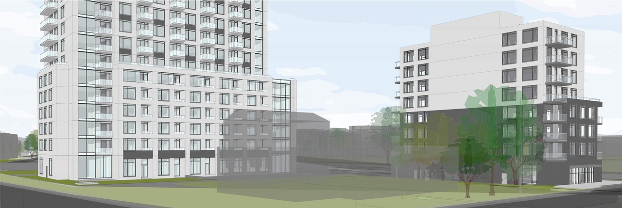 Rendering of building from page 3 of the file '2022-09-19 - Perspectives - Phase 1 and 2 - D07-12-22-0138'