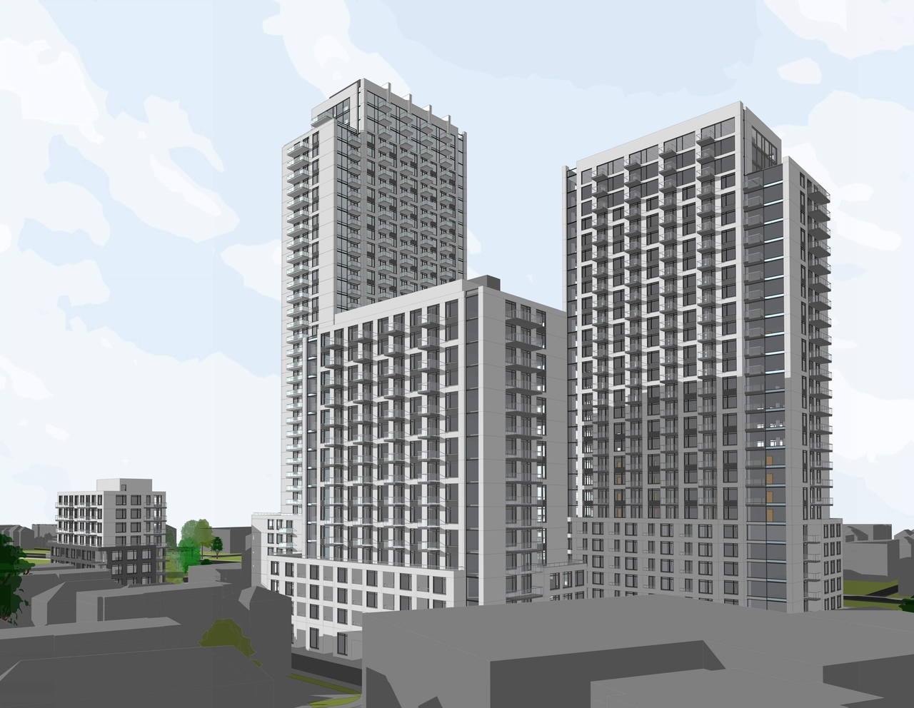 Rendering of building from page 5 of the file '2022-09-19 - Perspectives - Phase 1 and 2 - D07-12-22-0138'