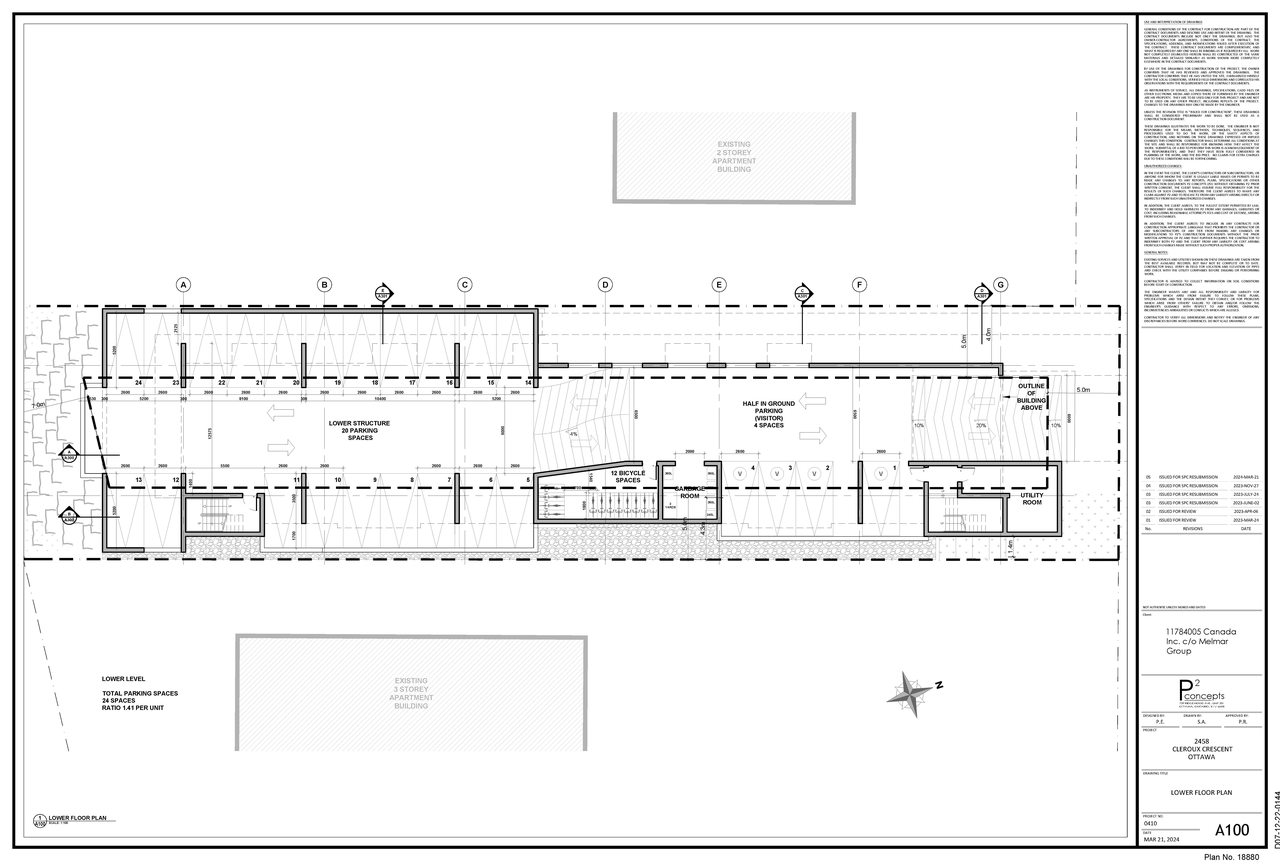 Floor plan for project from page 1 of the file '2024-04-05 - Lower Floor Plan - D07-12-22-0144'
