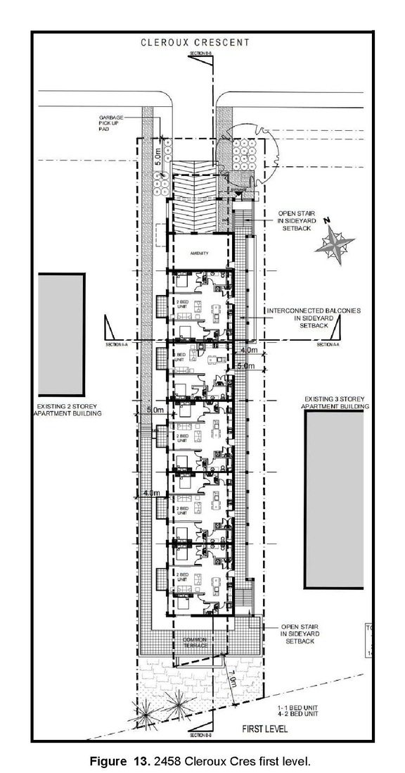 Construction site plan for project from page 14 of the file '2022-10-11 - Design Brief - D07-12-22-0144'