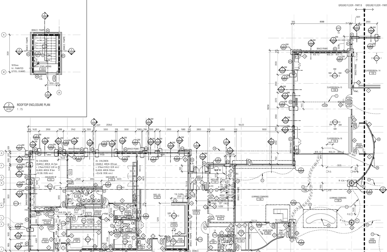 Construction site plan for project from page 2 of the file '2022-10-11 - Floor plans and elevations - D07-12-22-0145'