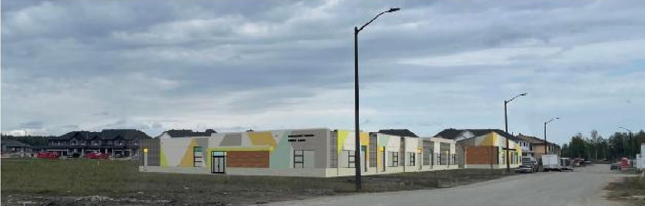 Rendering of building from page 6 of the file '2022-10-11 - Planning Rationale & Design Brief - D07-12-22-0145'