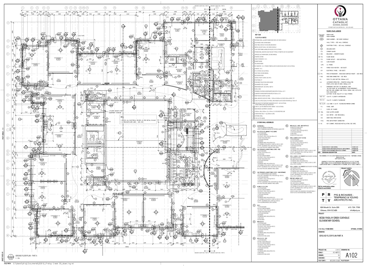 Floor plan for project from page 1 of the file '2022-10-11 - Floor plans and elevations - D07-12-22-0146'