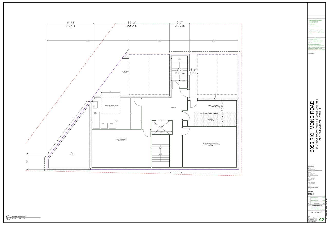 Construction site plan for project from page 2 of the file '2023-04-04 - Site Plan, Floor Plans & Elevations -D07-12-22-0147'