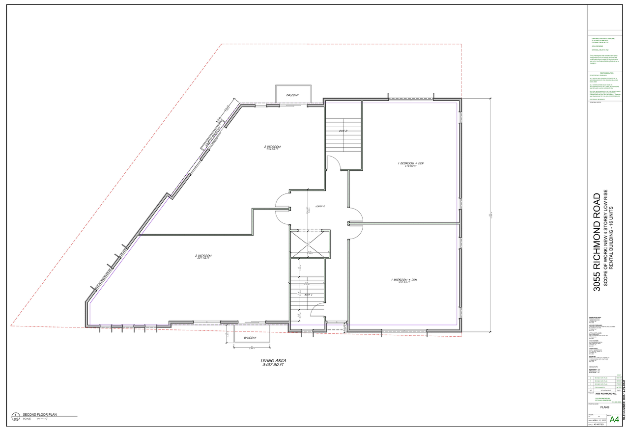 Floor plan for project from page 4 of the file '2023-04-04 - Site Plan, Floor Plans & Elevations -D07-12-22-0147'