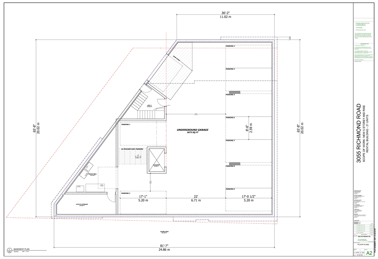 Image from page 1 of the file '2025-06-19 - Floor Plans and Elevations - D07-12-22-0147'