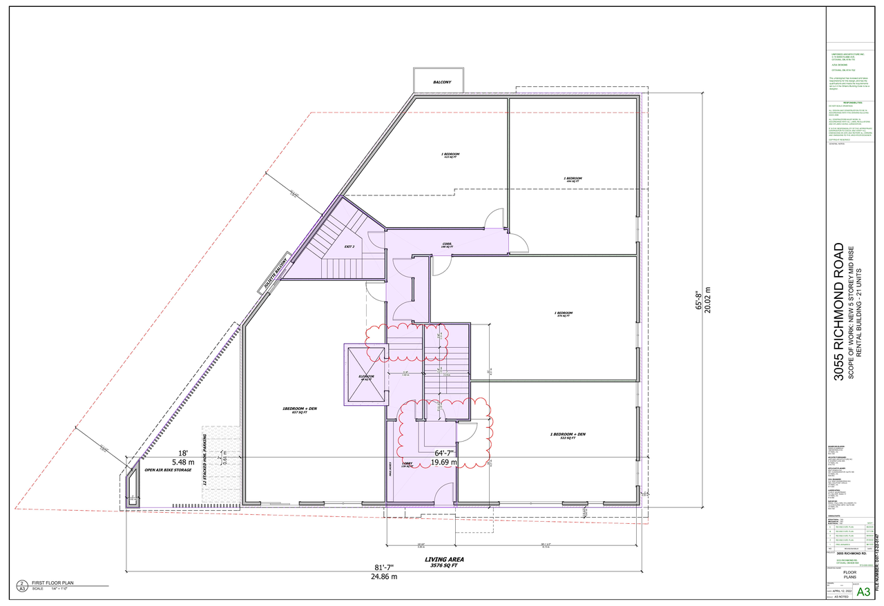 Floor plan for project from page 2 of the file '2025-06-19 - Floor Plans and Elevations - D07-12-22-0147'