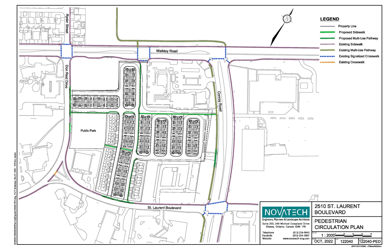 Construction site plan for project from page 38 of the file '2022-11-02 - Planning Rationale & Design Brief - D07-12-22-0155'