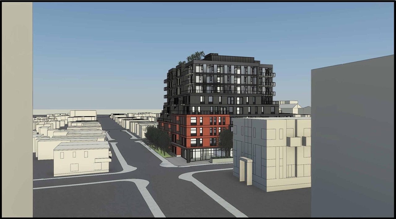 Rendering of building from page 3 of the file '2023-04-03 - 3D - Renderings - D07-12-22-0156'