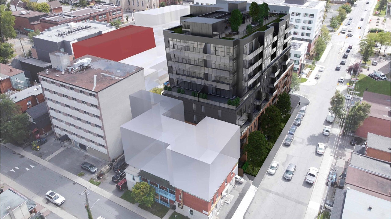 Rendering of building from page 4 of the file '2022-11-03 - 3D Renderings - D07-12-22-0156'