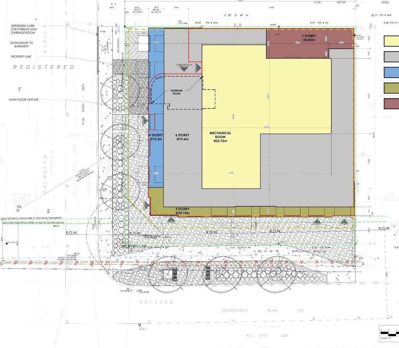 Construction site plan for project from page 15 of the file '2024-12-23 - Design Brief - D07-12-22-0165'