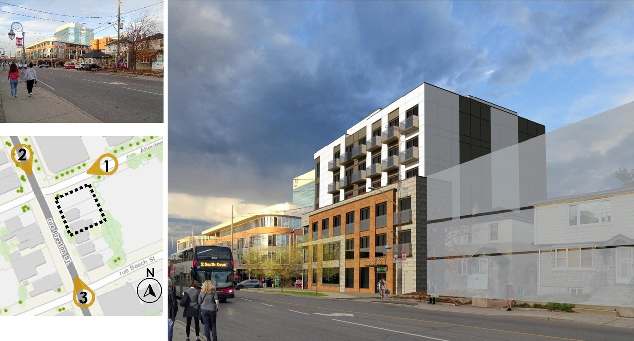 Rendering of building from page 33 of the file '2024-12-23 - Design Brief - D07-12-22-0165'