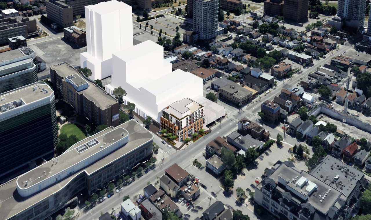 Rendering of building from page 34 of the file '2024-12-23 - Design Brief - D07-12-22-0165'