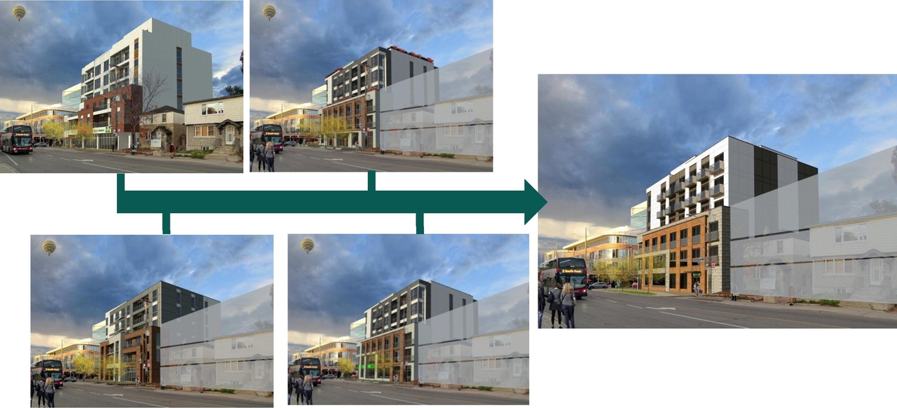 Rendering of building from page 45 of the file '2024-12-23 - Design Brief - D07-12-22-0165'