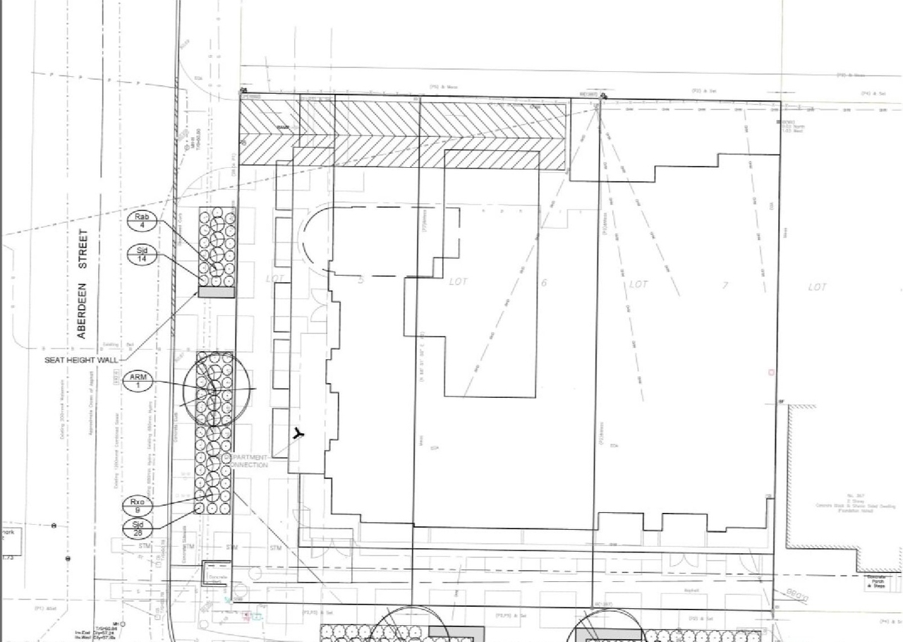Construction site plan for project from page 15 of the file '2022-12-02 - Design Brief - D07-12-22-0165'