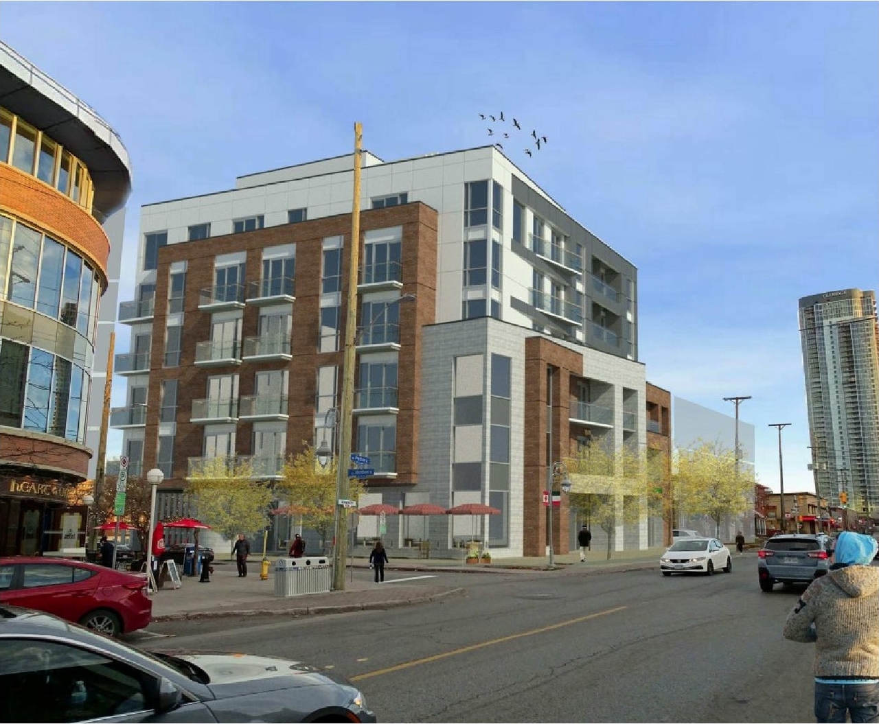 Rendering of building from page 39 of the file '2022-12-02 - Design Brief - D07-12-22-0165'