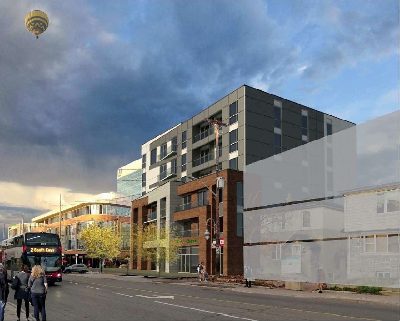 Rendering of building from page 40 of the file '2022-12-02 - Design Brief - D07-12-22-0165'