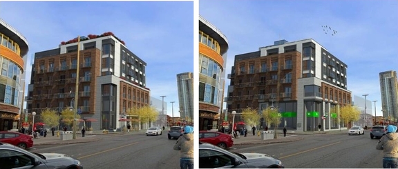 Rendering of building from page 42 of the file '2022-12-02 - Design Brief - D07-12-22-0165'
