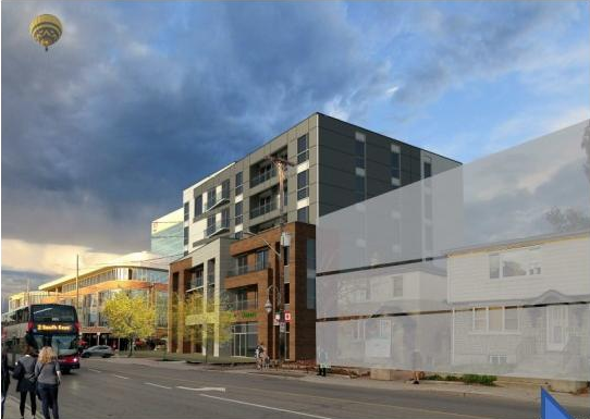 Rendering of building from page 43 of the file '2022-12-02 - Design Brief - D07-12-22-0165'