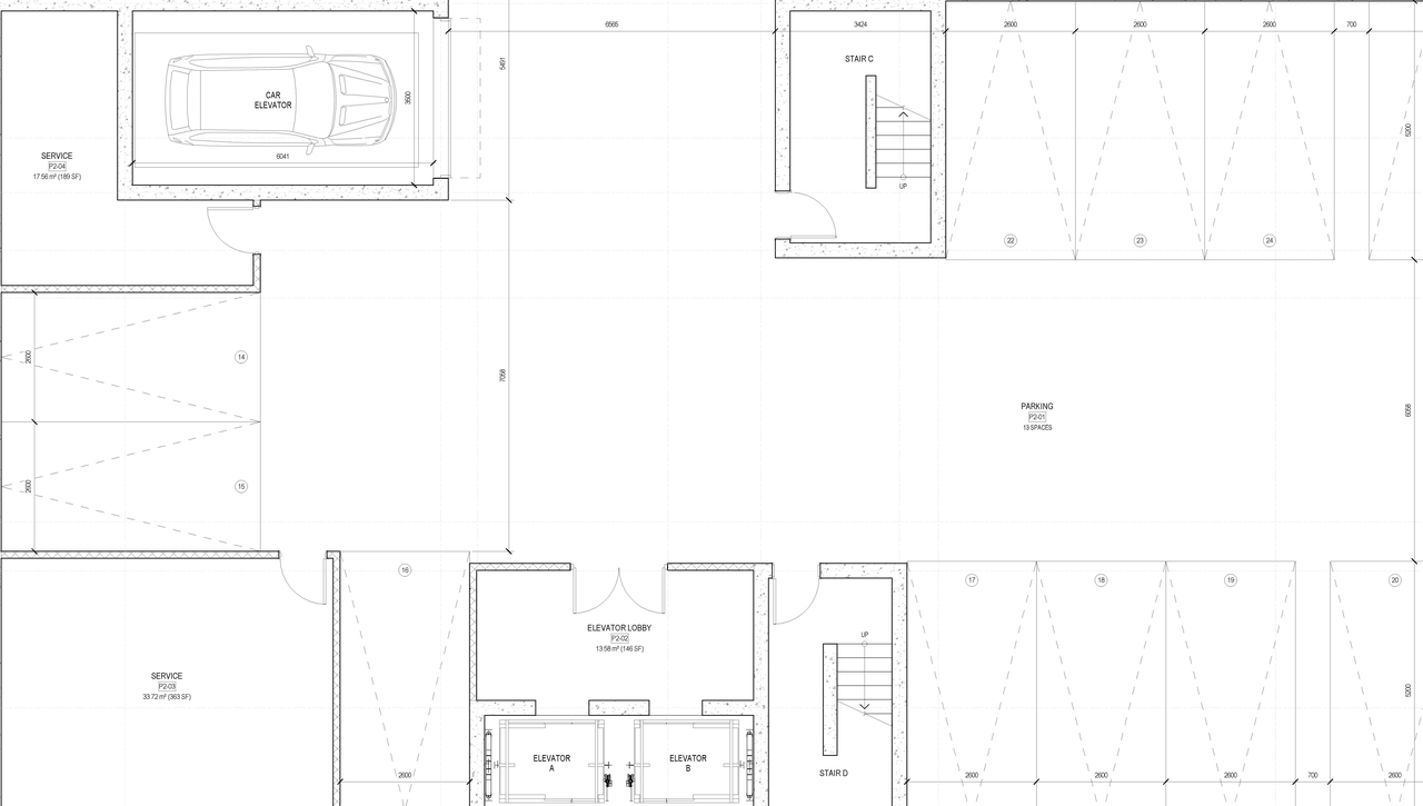 Construction site plan for project from page 1 of the file '2022-12-02 - Floor Plans - D07-12-22-0166'