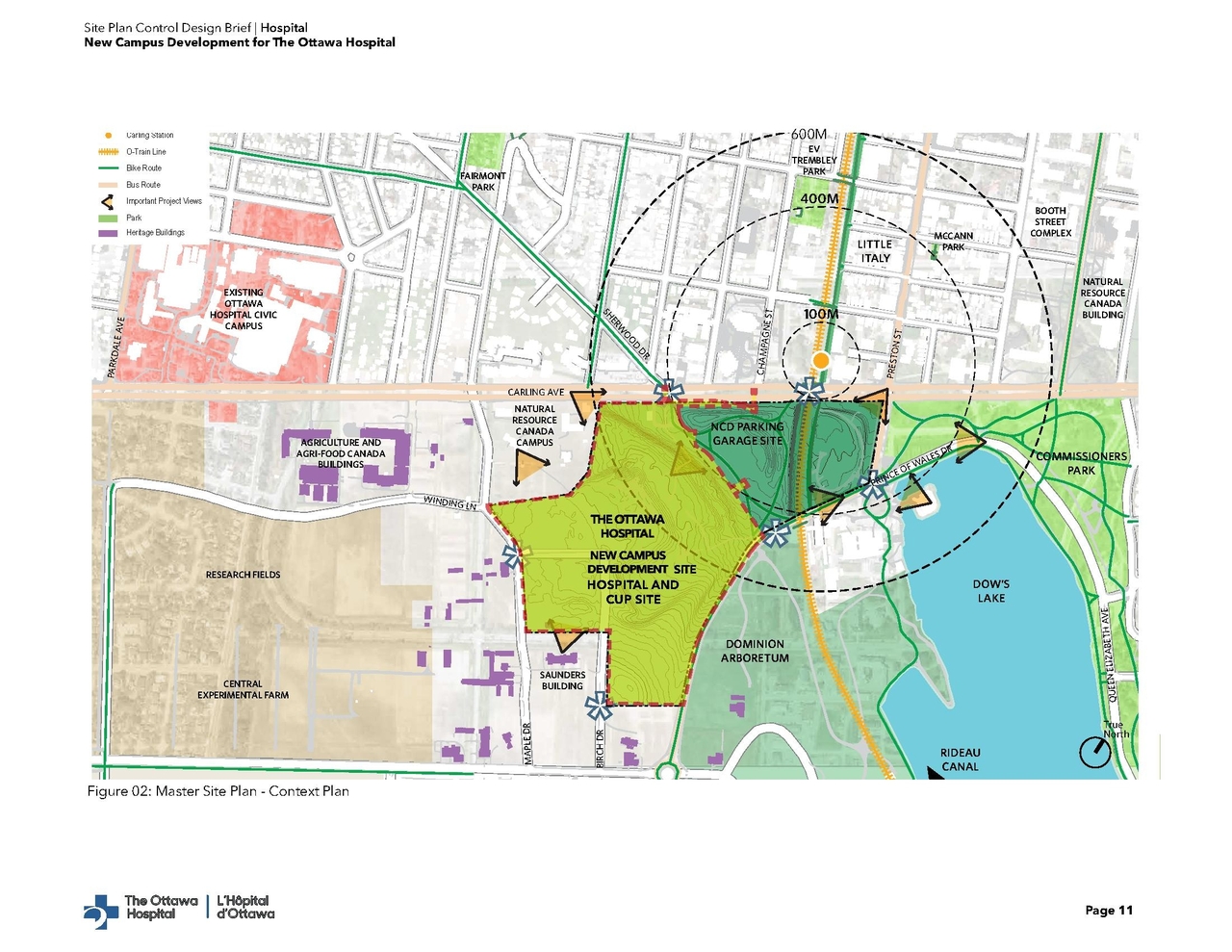 Construction site plan for project from page 11 of the file '2023-04-17 - Design Brief - D07-12-22-0168'