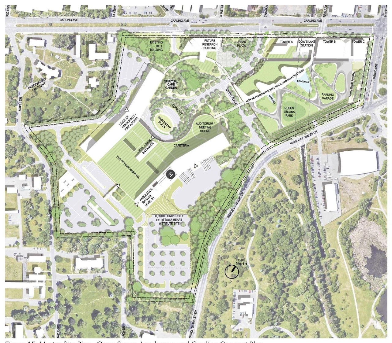 Construction site plan for project from page 27 of the file '2023-04-17 - Design Brief - D07-12-22-0168'