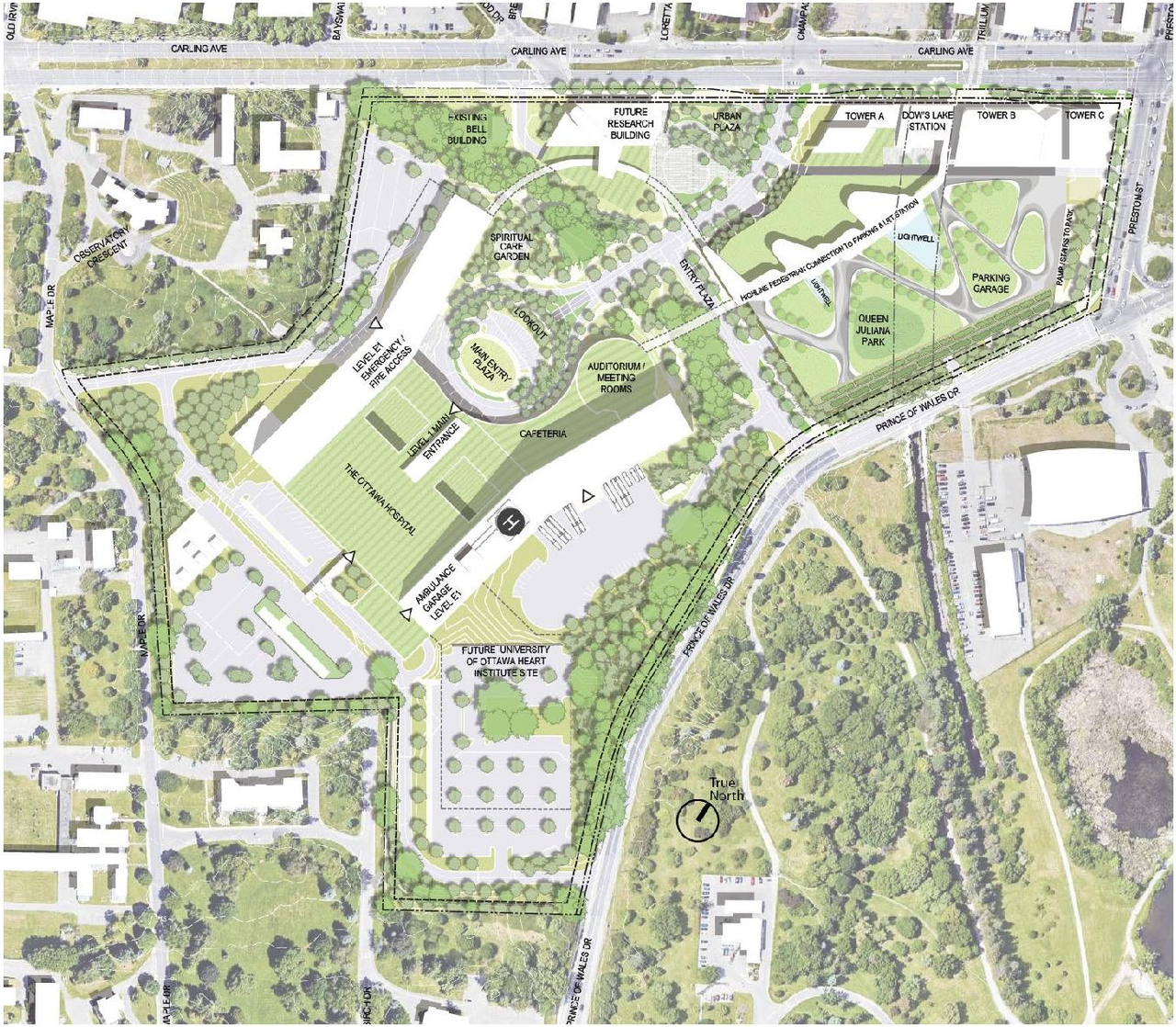 Construction site plan for project from page 27 of the file '2023-04-17 - Design Brief - D07-12-22-0168'