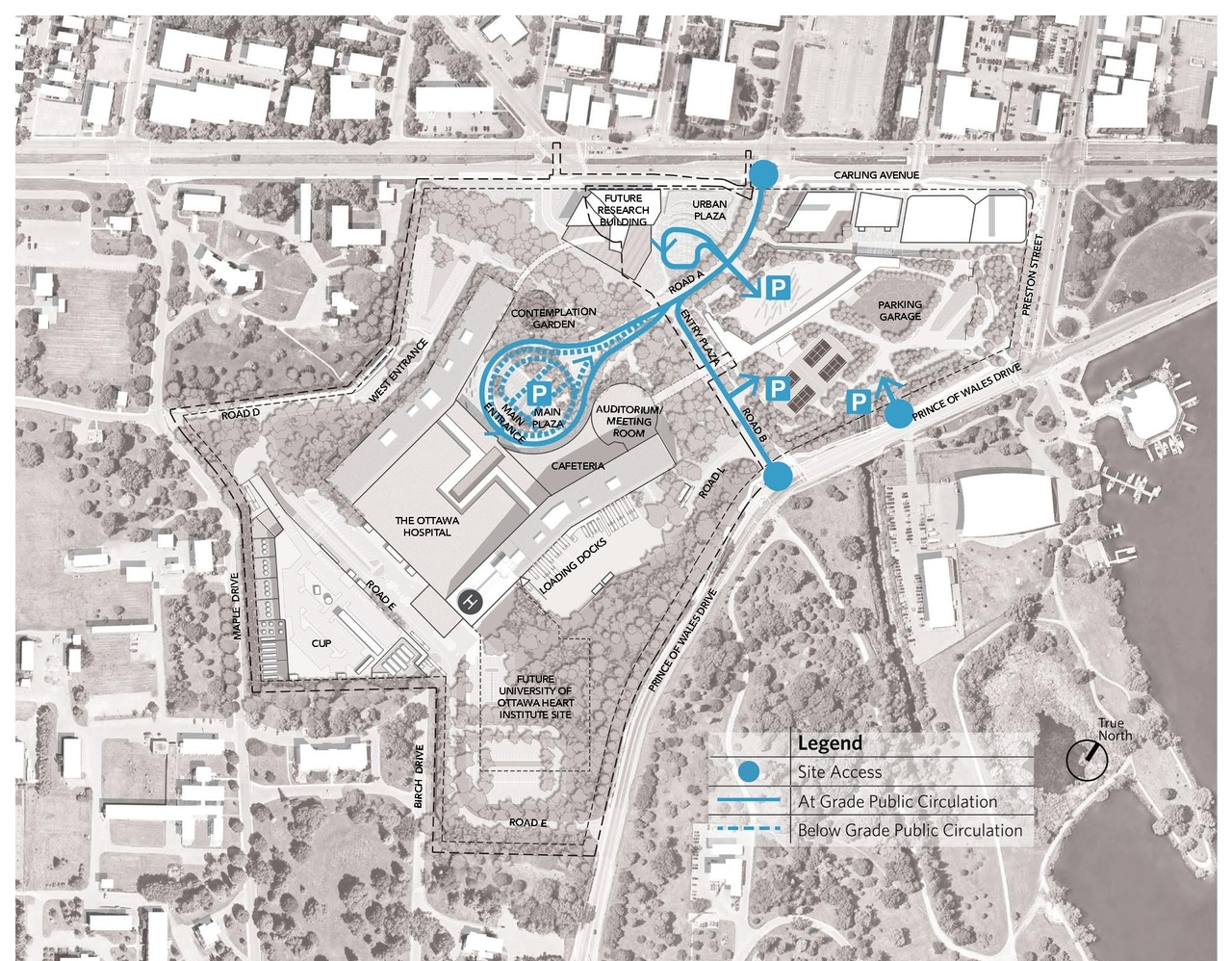Construction site plan for project from page 60 of the file '2023-04-17 - Design Brief - D07-12-22-0168'
