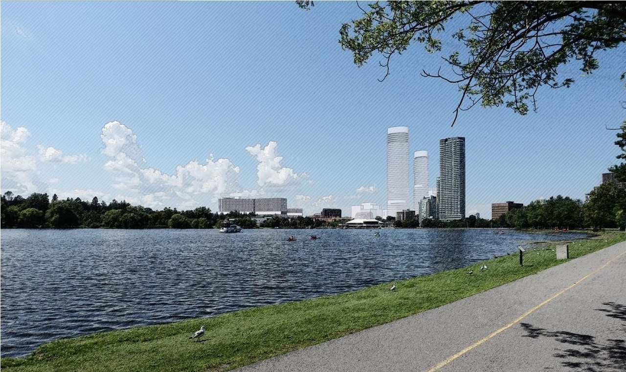 Rendering of building from page 73 of the file '2023-04-17 - Design Brief - D07-12-22-0168'