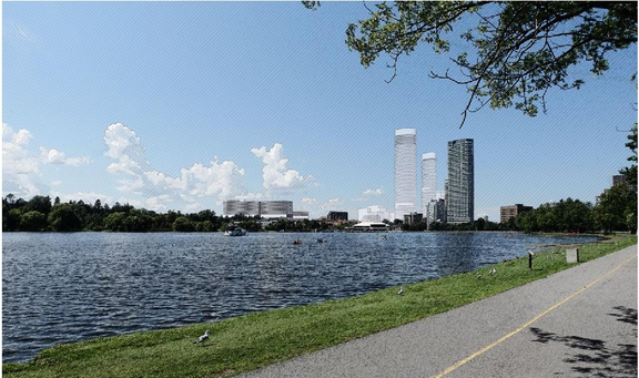 Rendering of building from page 73 of the file '2023-04-17 - Design Brief - D07-12-22-0168'