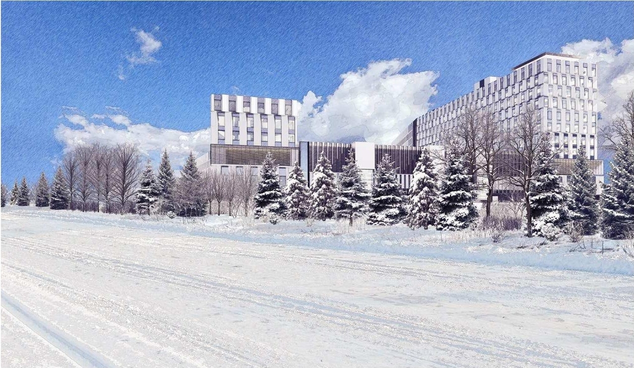 Rendering of building from page 75 of the file '2023-04-17 - Design Brief - D07-12-22-0168'