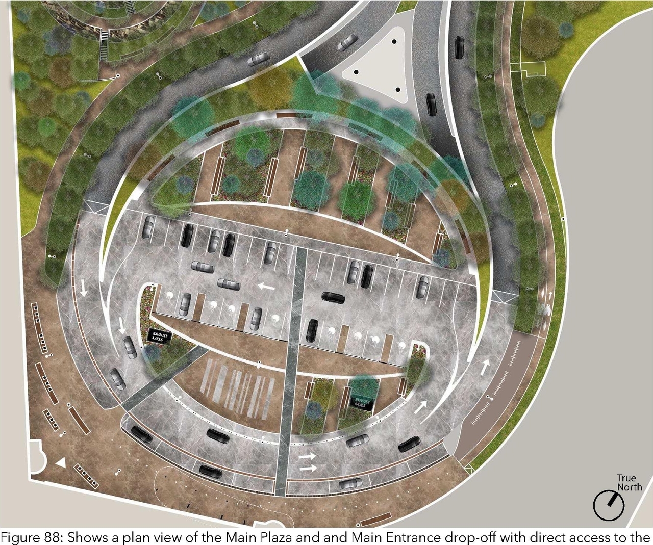 Construction site plan for project from page 78 of the file '2023-04-17 - Design Brief - D07-12-22-0168'