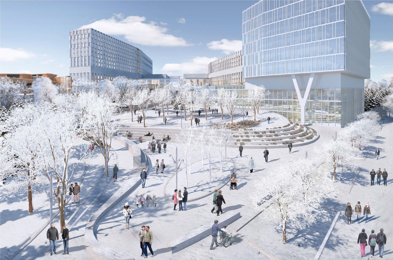 Rendering of building from page 82 of the file '2023-04-17 - Design Brief - D07-12-22-0168'